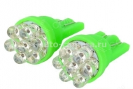 Светодиодные лампы T10 6 LED green